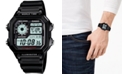 Casio Unisex Digital Black Resin Strap Watch 39.5mm